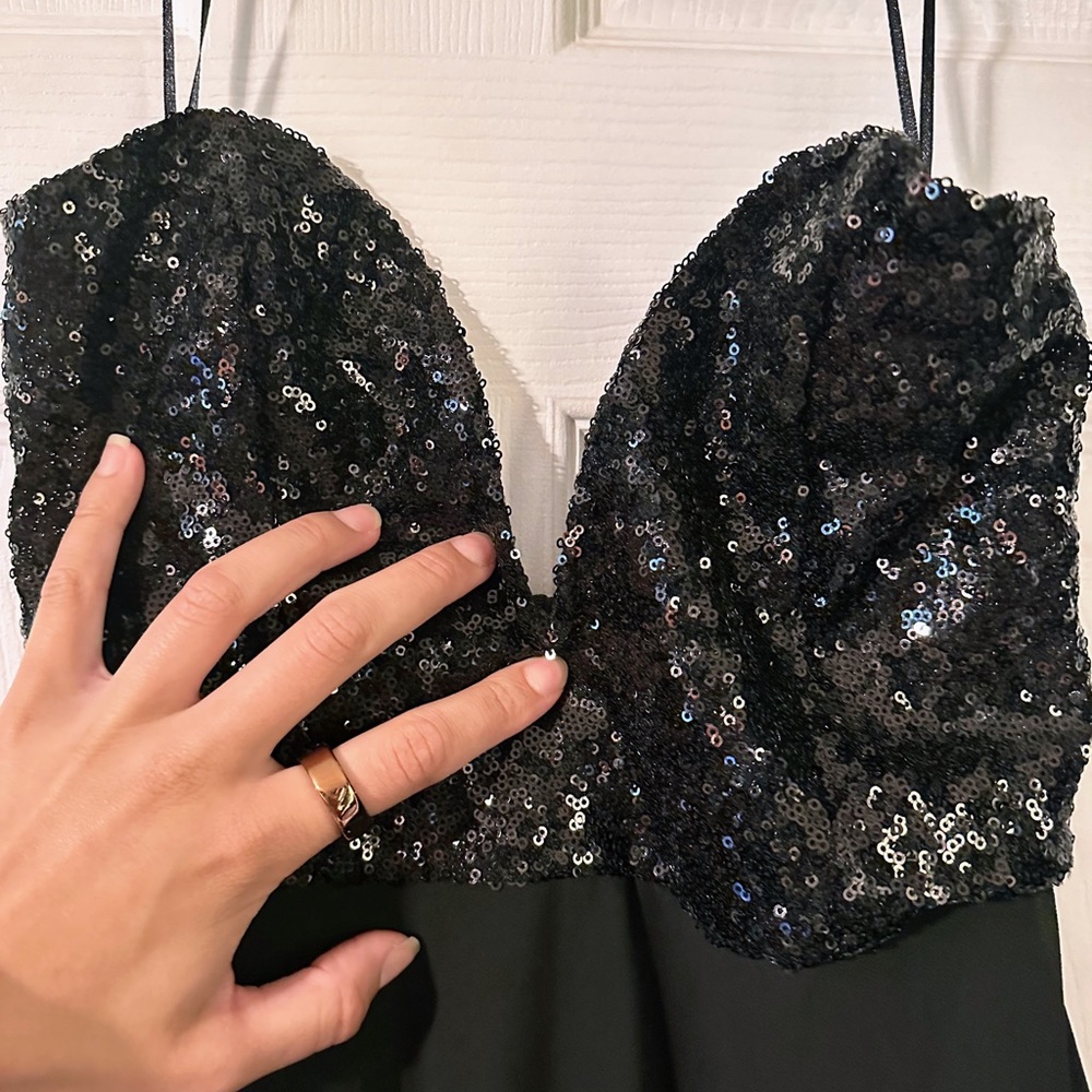 Tobi NYE Sequin Deep V dress